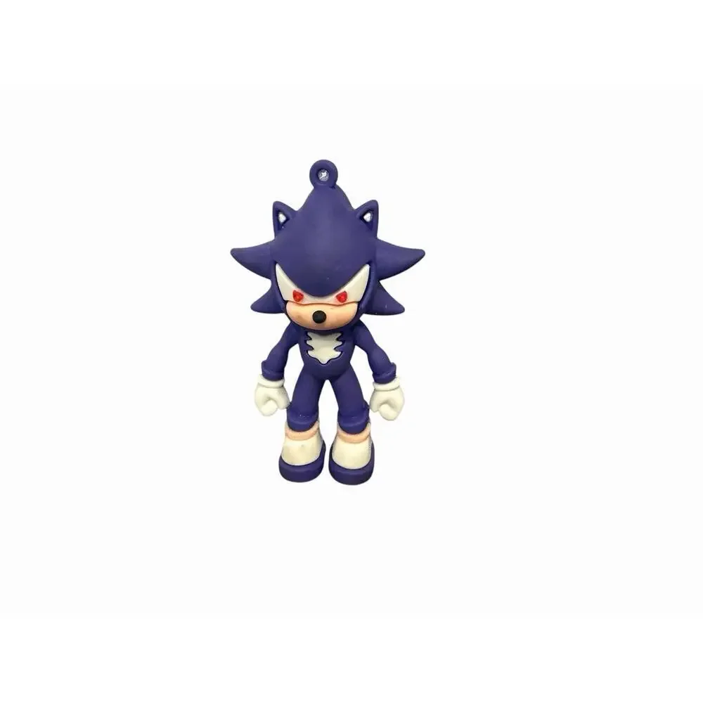 Sonic The Hedgehog 3 Silicone Sonic Keychains: No Key Rings 2.5”
